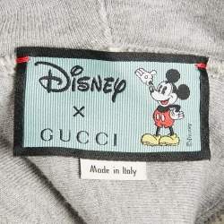 Gucci x Disney Grey Mickey Print Cotton Hooded Sweatshirt XS