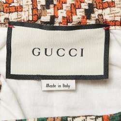 Gucci Multicolor Abstract Monogram Print Cotton Shorts S
