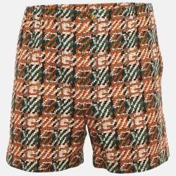 Gucci Multicolor Abstract Monogram Print Cotton Shorts S