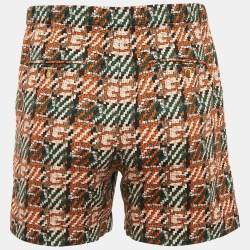 Gucci Multicolor Abstract Monogram Print Cotton Shorts S
