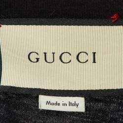 Pre Owned Gucci Black Vintage Logo Washed Cotton Oversized T-Shirt S