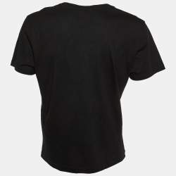 Pre Owned Gucci Black Vintage Logo Washed Cotton Oversized T-Shirt S