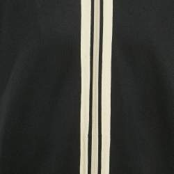Pre Owned Gucci Black GG Band Trim Jersey Zip-Up Jacket L