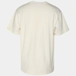 Gucci X Disney Cream Logo Printed Cotton Crewneck Oversized T-Shirt XS
