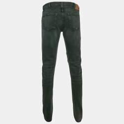Gucci Dark Grey Washed Denim Regular Fit Denim Jeans L Waist 34"