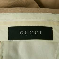 Gucci Beige Gabardine Regular Fit Trousers M