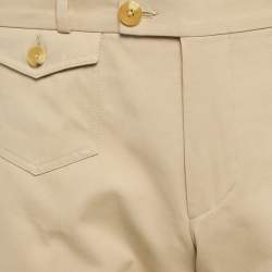 Gucci Beige Gabardine Regular Fit Trousers M