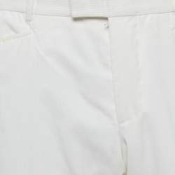 Gucci White Corduroy Regular Fit Trousers L