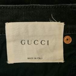 Gucci Black Washed Denim High Rise Jeans S Waist 30"