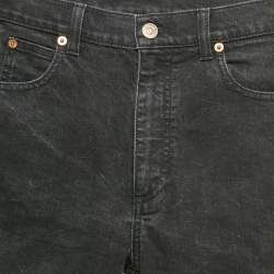 Gucci Black Washed Denim High Rise Jeans S Waist 30"