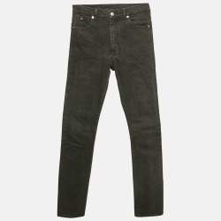 Gucci Black Washed Denim High Rise Jeans S Waist 30"