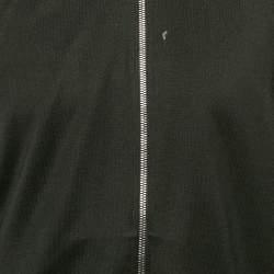 Gucci Black Logo Stripe Sleeve Technical Jersey Track Jacket L