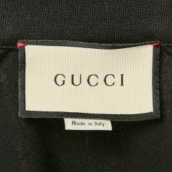 Gucci Black Logo Stripe Sleeve Technical Jersey Track Jacket L