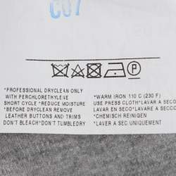 Gucci Grey Cupro Double Button Blazer L