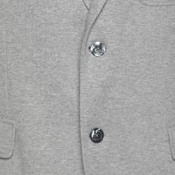 Gucci Grey Cupro Double Button Blazer L