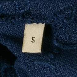 Gucci Blue GG Embroidered Cotton Pique Polo T-Shirt S