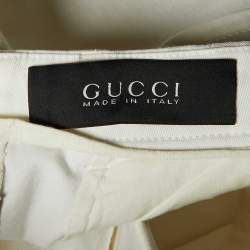 Gucci White Cotton Riding Pants M