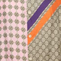 Gucci Multicolor Geometric GG Print Button Front Bowling Zaidf Shirt S