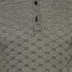 Gucci Grey GG Cotton Pique Polo T-Shirt S