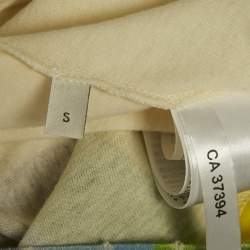 Gucci Cream UFO Print Cotton Distressed Crew Neck T-Shirt S