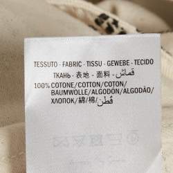 Gucci Off-White Stamp Print Cotton Button Front Jacket S