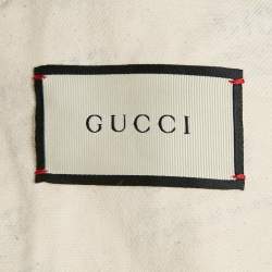 Gucci Off-White Stamp Print Cotton Button Front Jacket S