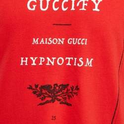 Gucci Red Printed Jersey Crew Neck T-Shirt S
