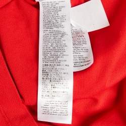 Gucci x Adidas Red Cotton Pique Polo T-Shirt L