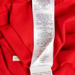 Gucci x Adidas Red Cotton Pique Polo T-Shirt L