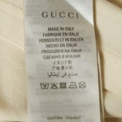 Gucci Off-White GG Tennis Embroidery Cotton Oversized T-Shirt XXS