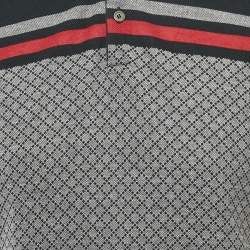 Gucci Multicolor Cotton Collar Web Trim Detail Polo Shirt M
