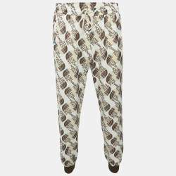Pre Owned Gucci x The North Face Logo Trim Jersey Track Pants M