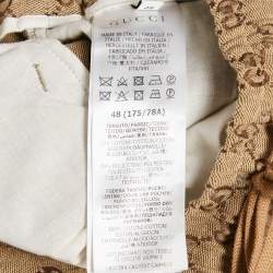 Pre Owned Gucci Brown GG Jacquard Canvas Track Pants M