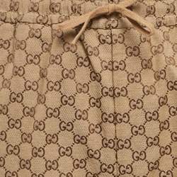 Pre Owned Gucci Brown GG Jacquard Canvas Track Pants M