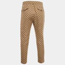 Pre Owned Gucci Brown GG Jacquard Canvas Track Pants M