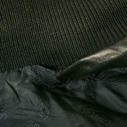 Gucci Black Leather Bomber Jacket XL