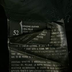 Gucci Black Leather Bomber Jacket XL