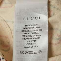 Gucci Off-White GG Print Denim Shorts S