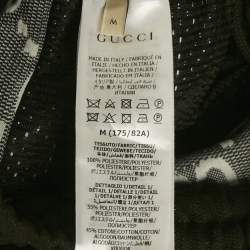 Pre Owned Gucci Black GG Jacquard Knit Web Trim Jogger Trousers M