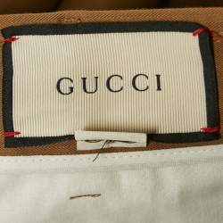 مملوكة مسبقًا Gucci Brown Cotton Wide-Leg Trousers M