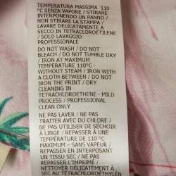 Gucci Pink Tropical Print Crepe Button Front Boxy Fit Shirt M