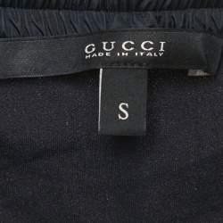 Pre Owned Gucci Navy Blue Diamante Print Nylon Swim Shorts S