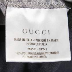 Pre Owned Gucci Navy Blue Diamante Print Nylon Swim Shorts S