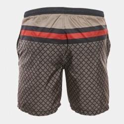 Pre Owned Gucci Navy Blue Diamante Print Nylon Swim Shorts S