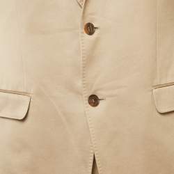 Pre Owned Gucci Beige Cotton Regular Fit Suit L