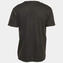 Gucci Black Printed Cotton Crew Neck T-Shirt M