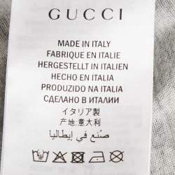 Gucci Black Printed Cotton Crew Neck T-Shirt M