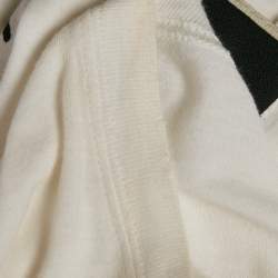 Pre Owned Gucci White Vintage Logo Print Jersey Distressed T-Shirt M