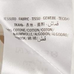 Pre Owned Gucci White Vintage Logo Print Jersey Distressed T-Shirt M