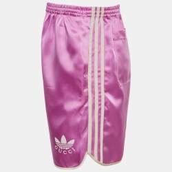 Gucci x Adidas Pink Satin Drawstring Shorts XL